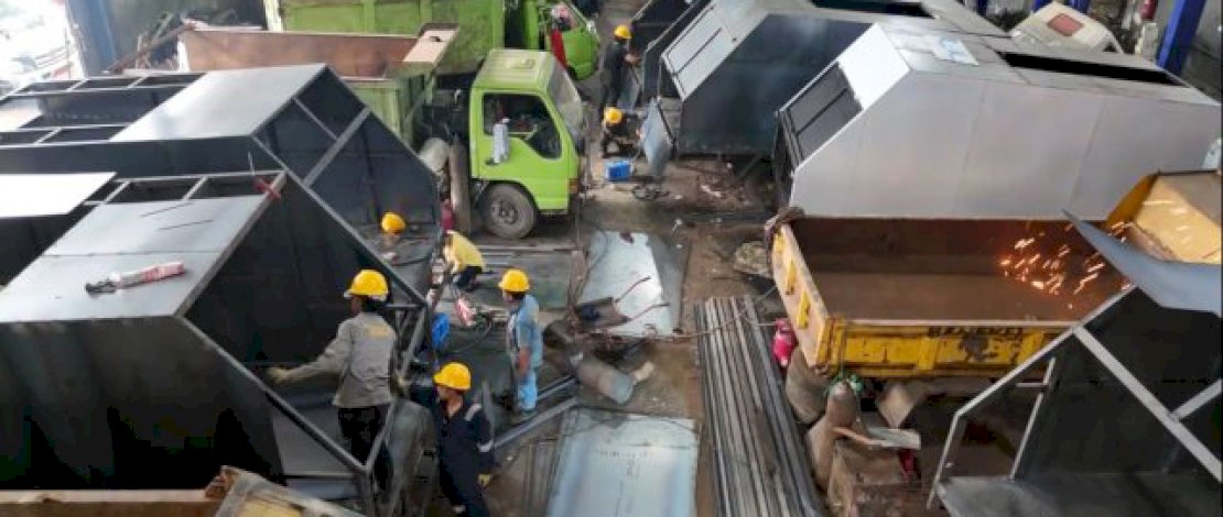 Dinas PU Makassar Tingkatkan Efisiensi dengan Rehabilitasi Rutin Kendaraan Operasional Persampahan