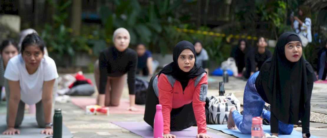 Bugis Waterpark Adventure (BWP) menggelar Morning Yoga pada Sabtu, 22 Juni 2024. 