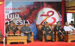 Wabup Saiful Arif Bersama Unsur Forkopimda Selayar Hadiri Peringatan HUT Bhayangkara Ke-78