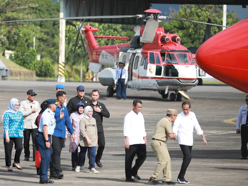 Danny Pomanto - Indira Antar Presiden Jokowi Bertolak ke Jakarta Pasca Kunker di Sulsel