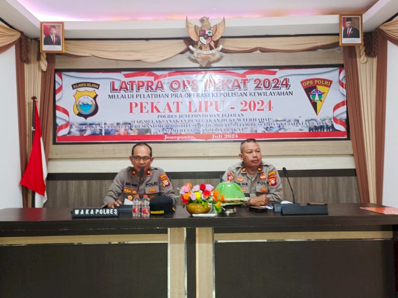 Judi Hingga Prostitusi Jadi Target Polres Jeneponto pada Operasi Pekat