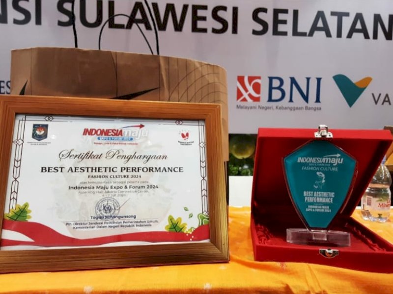 Pamerkan Produk UMKM dalam Event Indonesia Maju Expo dan Forum 2024, Sulsel Dapat Penghargaan dari Kemendagri