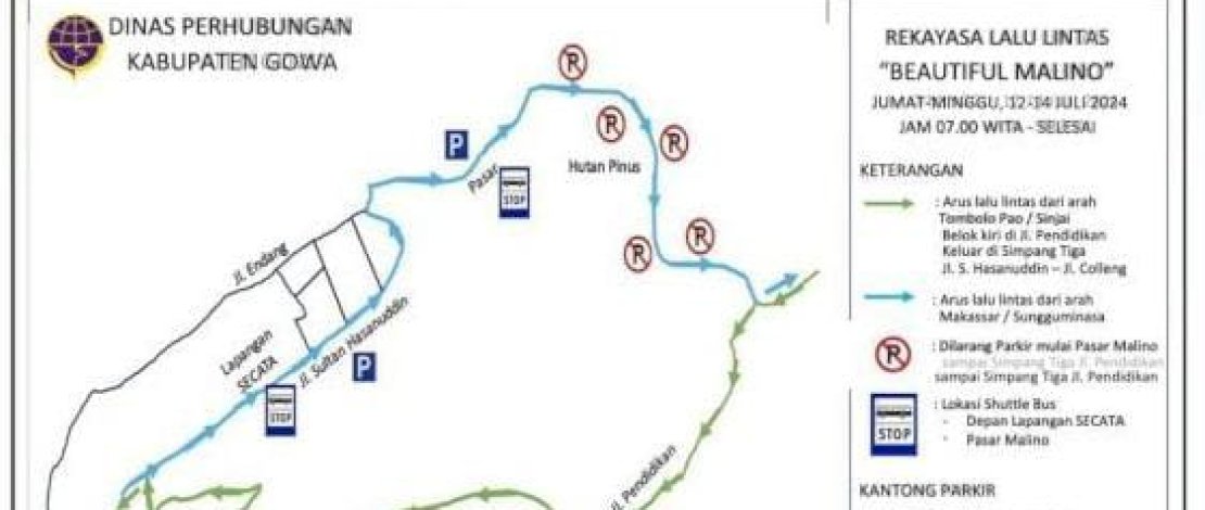 Polres Gowa telah menyiapkan rekayasa lalulintas untuk mengatasi kemacetan saat event Beautiful Malino.