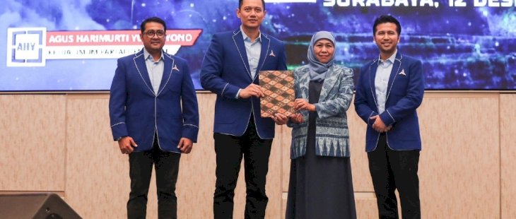 Partai Demokrat Resmi Usung Khofifah dan Emil sebagai Cagub-Cawagub Jawa Timur 2024