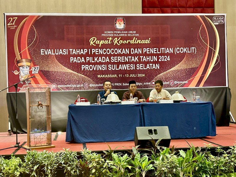 Bawaslu Sampaikan Catatan Evaluasi Tahapan Coklit ke KPU Sulsel