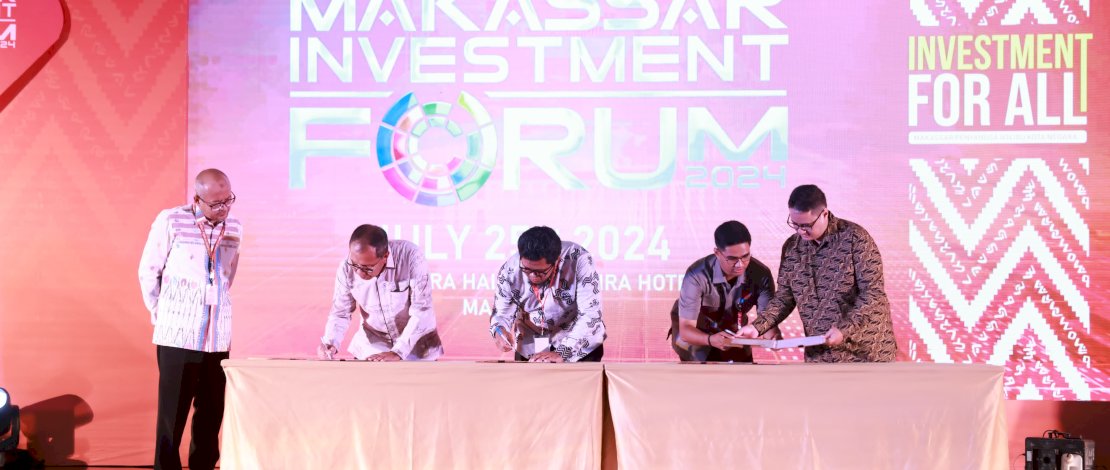 Wali Kota Makassar Moh Ramdhan Pomanto mewakili Pemerintah Kota (Pemkot) Makassar melakukan penandatanganan nota kesepahaman (Mou) dengan dua perusahaan.