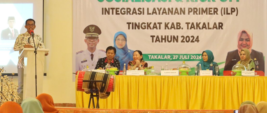 Sosialisasi Integritas Layanan Primer (ILP) yang dibuka secara resmi oleh Pj Bupati Takalar, Setiawan Aswad, di Aula Wisata Pantai Sampulungan, Galesong Utara, Sabtu, 27 Juli 2024. Sosialisasi Integritas Layanan Primer (ILP) yang dibuka secara resmi oleh Pj Bupati Takalar, Setiawan Aswad, di Aula Wisata Pantai Sampulungan, Galesong Utara, Sabtu, 27 Juli 2024.