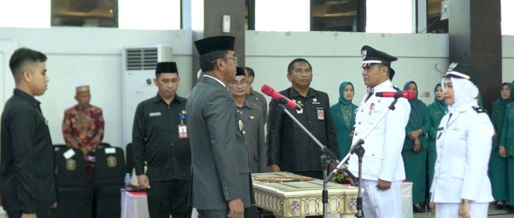 83 Kepala Desa dilantik dan Diambil Sumpah/Janji Perpanjangan Masa Jabatan oleh Pj. Bupati Takalar