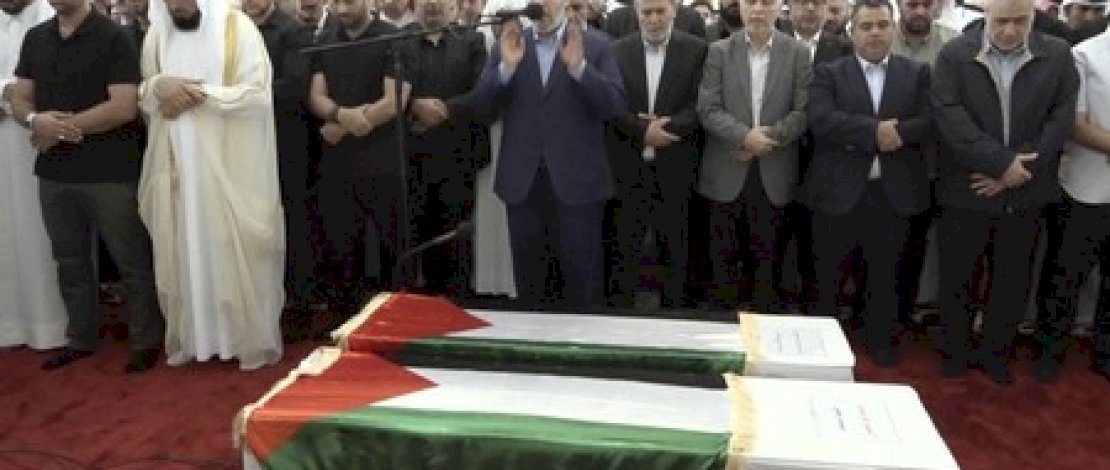 Prosesi pemakaman pemimpin Hamas Palestina, Ismail Janiyeh. (INT)