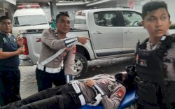 Polisi di Makassar Tak Sadarkan Diri Usai Ditabrak Mobil saat Atur Lalu Lintas