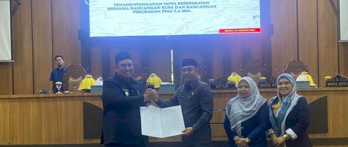 Pemkab Maros dan DPRD Tandatangani Nota Kesepakatan Perubahan APBD 2024
