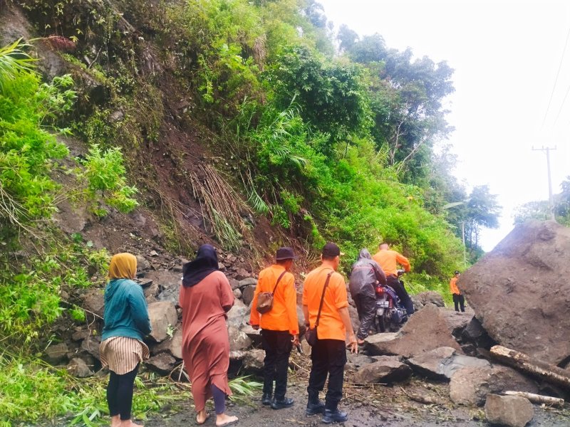 Hujan Lebat Sebabkan Longsor di Kecamatan Lembang Pinrang
