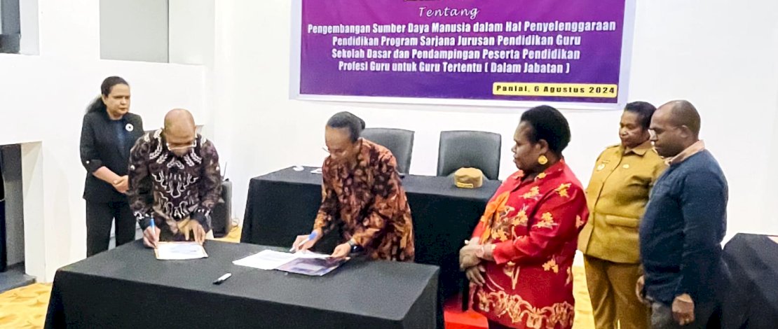 Dorong Profesionalitas, Pemda Paniai dan FKIP UNIPA Kerja Sama Dampingi 150 Guru Ikuti Program PPG
