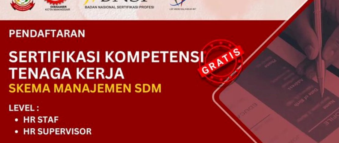 Disnaker Makassar Gelar Sertifikasi Kompetensi Gratis untuk HR