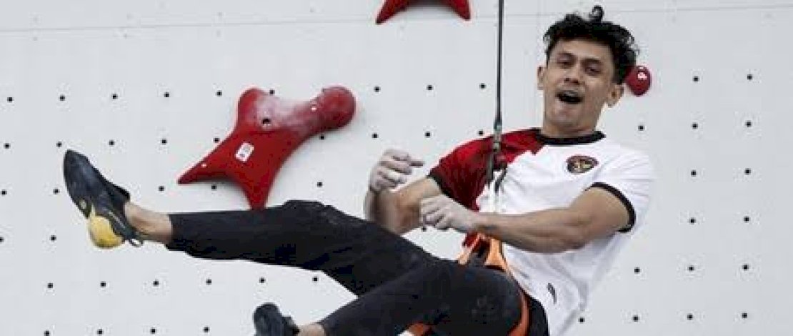 Atlet panjat tebing Vreddiq Leonardo berhasil meraih mendali emas di Olimpiade 2024 Prancis. (INT)