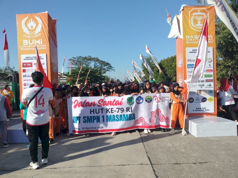 Rangkaian Kegiatan HUT Ke-79 RI di Luwu Utara Resmi Dimulai, Diawali dengan Jalan Sehat
