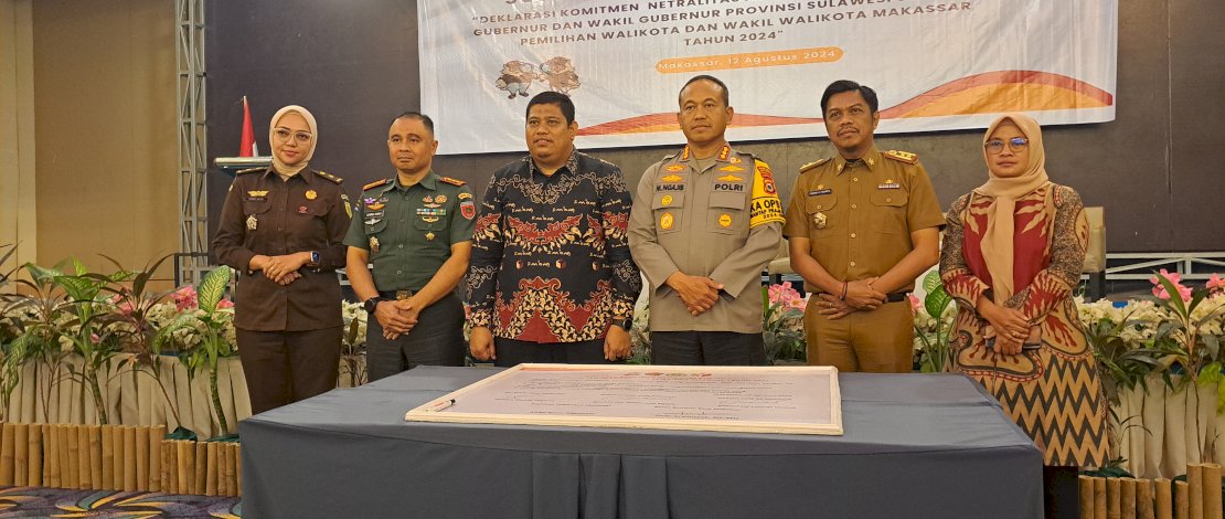 Bawaslu Makassar Deklarasi Netralitas TNI, Polri dan ASN pada Pilkada 2024