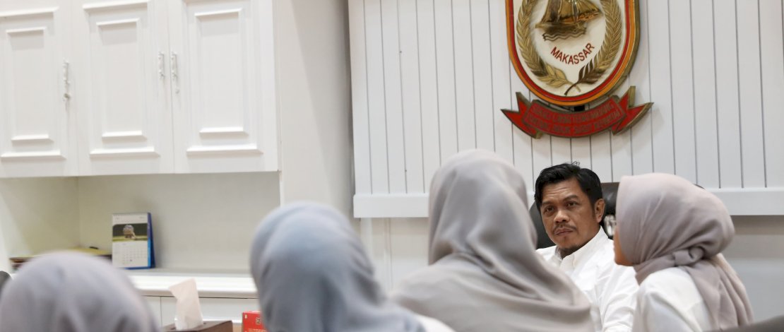 PJ Sekda Makassar, Firman Hamid Pagarra menerima audiensi dari PT Penjamin Infrastruktur Indonesia (PII) di ruang rapat sekda, Rabu (14/08/24).