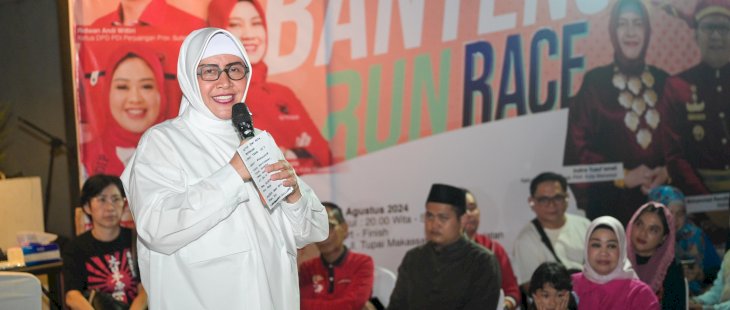 Ketua TP PKK Kota Makassar Buka Banteng Run Race 100 Meter di Mamajang