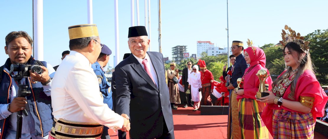 Wali Kota Makassar Moh Ramdhan Pomanto membeberkan berbagai penghargaan nasional hingga prestasi internasional pada peringatan HUT RI di Makassar, Sabtu, 17 Agustus 2024.
