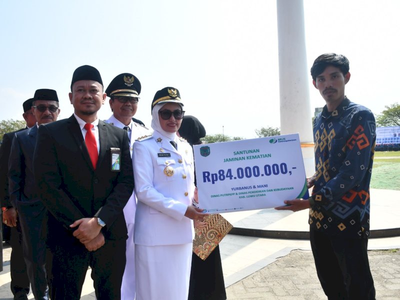 Kerjasama BPJS Ketenagakerjaan, Indah Serahkan Santunan Kematian Senilai Ratusan Juta
