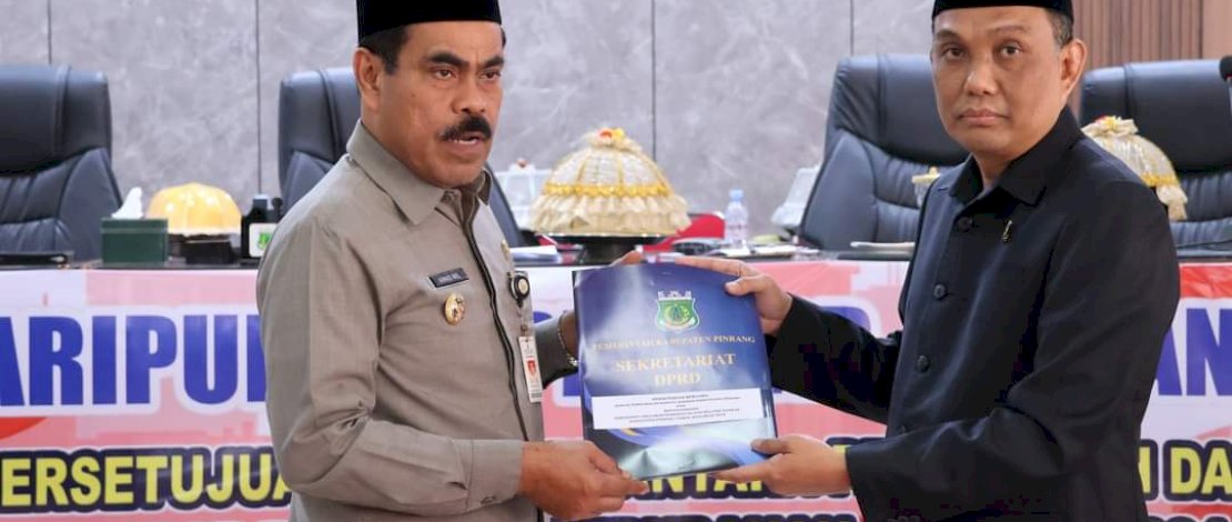 DPRD Kabupaten Pinrang menggelar Rapat Paripurna dengan agenda Persetujuan Bersama antara Pemerintah Daerah dan DPRD terhadap Rancangan Peraturan Daerah tentang Perubahan Anggaran Pendapatan dan Belanja Daerah (APBD) Kabupaten Pinrang Tahun Anggaran 2024.