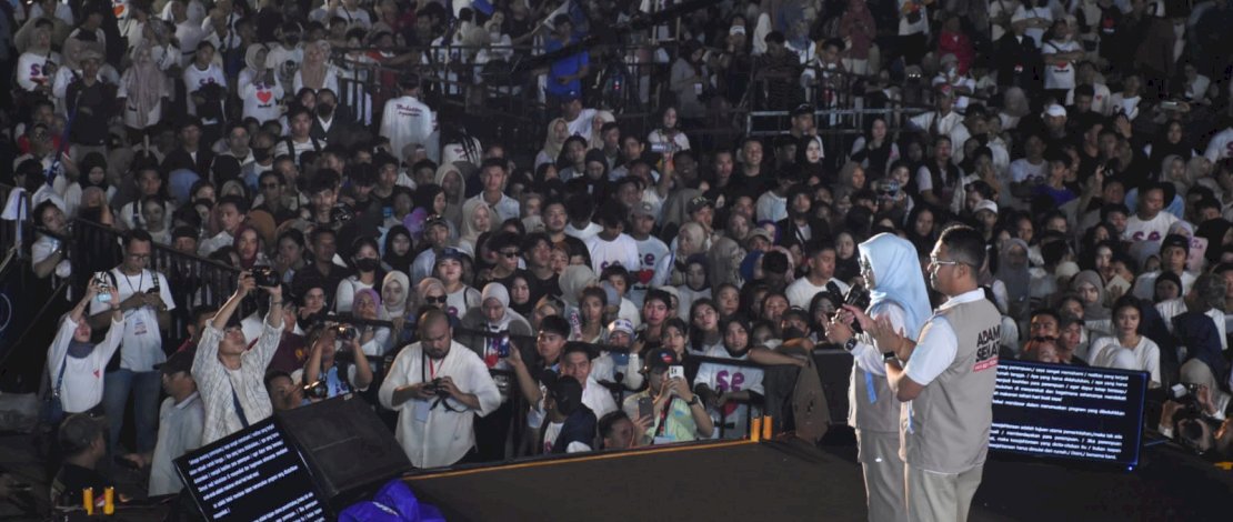 Pasangan Sehati Deklarasikan Diri di Hadapan Puluhan Ribu Pendukung untuk Pilwali Makassar 2024