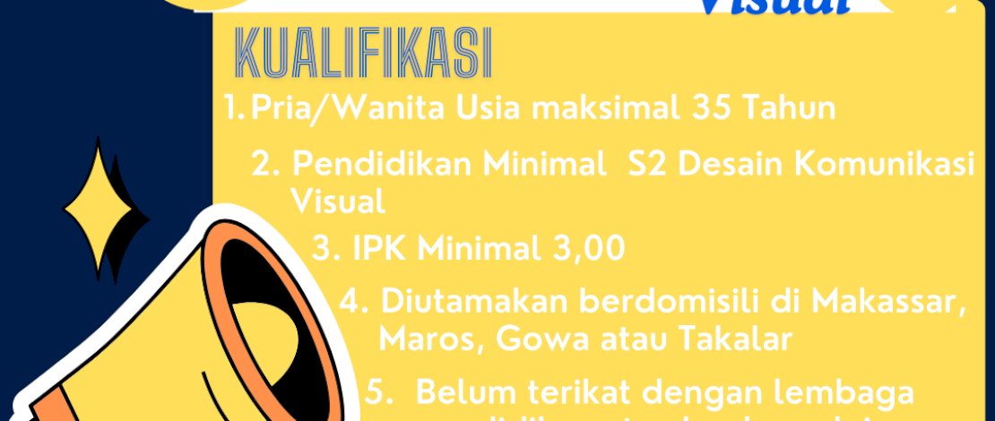 UPRI Makassar Buka Lowongan Dosen Tetap Desain Komunikasi Visual