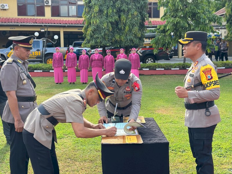 Pimpin Sertijab, Kapolres Maros: Terima Kasih Ubah Budaya Organisasi