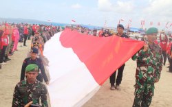 200 Kapal Meriahkan Pembentangan Bendera Merah Putih di Tangkulara
