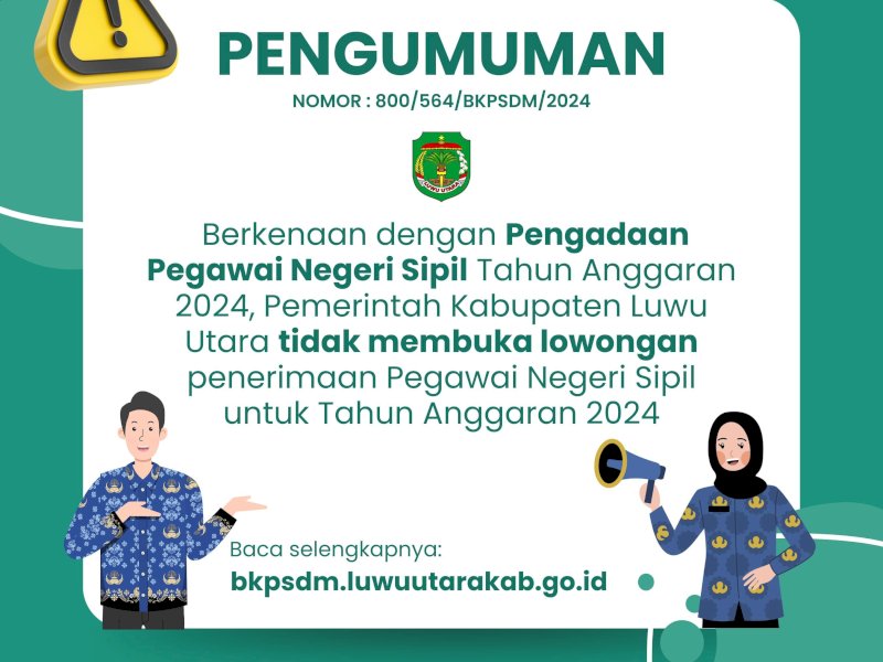 Tahun Ini, Pemkab Luwu Utara Tidak Buka Lowongan CPNS
