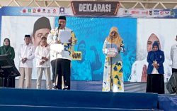 Ribuan Simpatisan Hadir di Deklarasi Pasangan Chaidir-Suhartina untuk Pilkada Maros