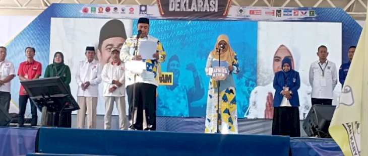 Ribuan Simpatisan Hadir di Deklarasi Pasangan Chaidir-Suhartina untuk Pilkada Maros