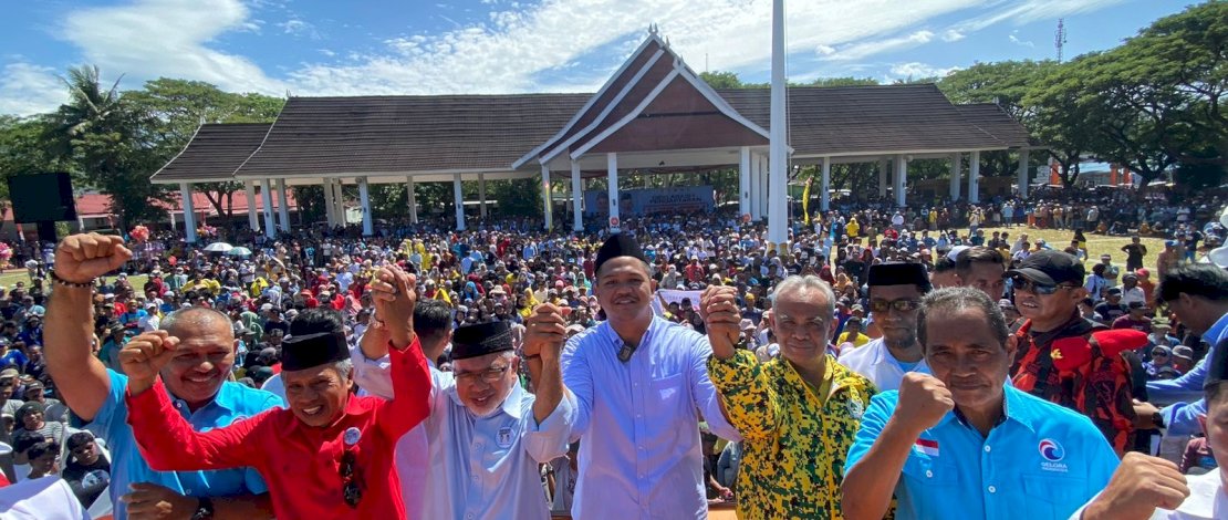 Ribuan Simpatisan Uji-SAH Padati Lapangan Seruni Bantaeng 