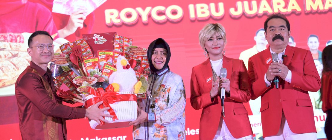 Ketua TP PKK Kota Makassar, Indira Yusuf Ismail, hadir dan memberikan apresiasi yang tinggi pada Acara Malam Penganugerahan Royco Ibu Juara 2024 yang digelar di Four Points by Sheraton, Minggu, 8 September 2024.