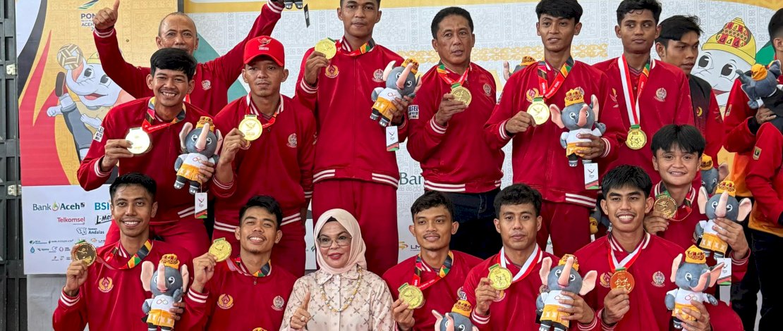 Atlet sepak takraw Provinsi Sulsel berhasil menaklukkan Jawa Timur (Jatim) dalam final PON Aceh-Sumut 2024.