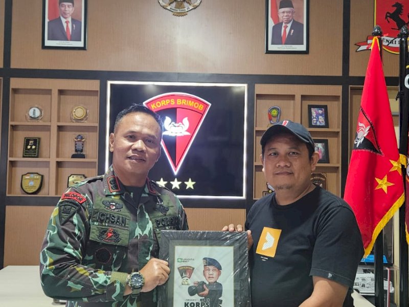 Bukamatanews Sambangi Mako Brimob Bone, Ucapkan Selamat HUT Pelopor