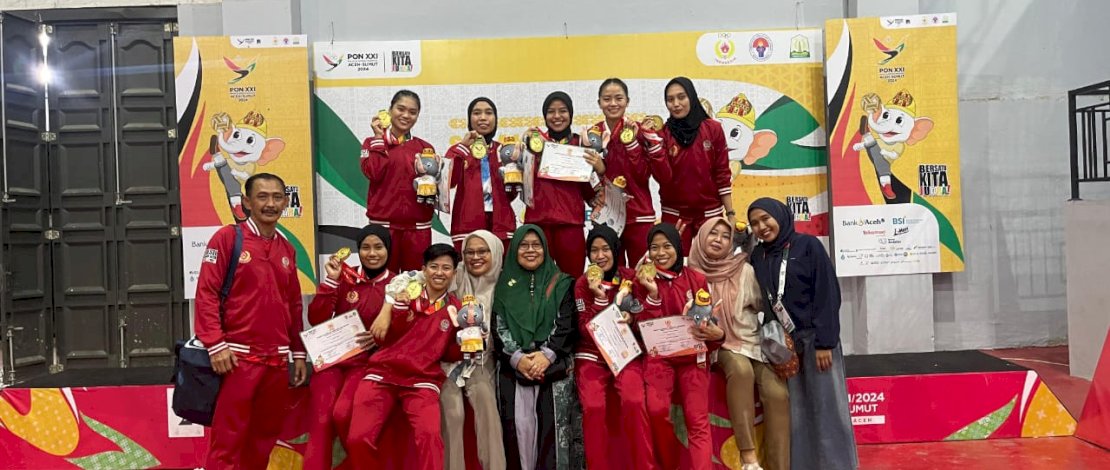 Sepak takraw Sulawesi Selatan (Sulsel) nomor tim ganda putri sukses meraih emas pada Pekan Olahraga Nasional (PON) XXI Aceh-Sumut 2024. 
