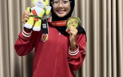 Siswi MTsN 1 Makassar Persembahkan Medali Emas PON Aceh-Sumut untuk Sulsel