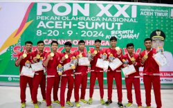 Membanggakan, Atlet Luwu Utara Kawinkan Emas Sepak Takraw Nomor Double Event Team di PON XXI