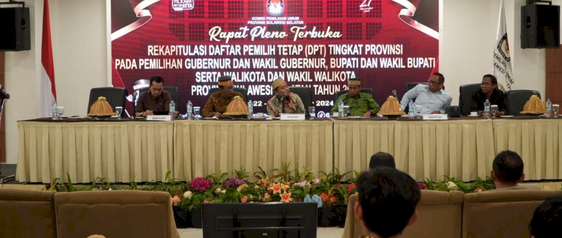 Rapat pleno penetapan DPT Pilgub Sulsel oleh KPU Sulsel. (IST) Rapat pleno penetapan DPT Pilgub Sulsel oleh KPU Sulsel. (IST)