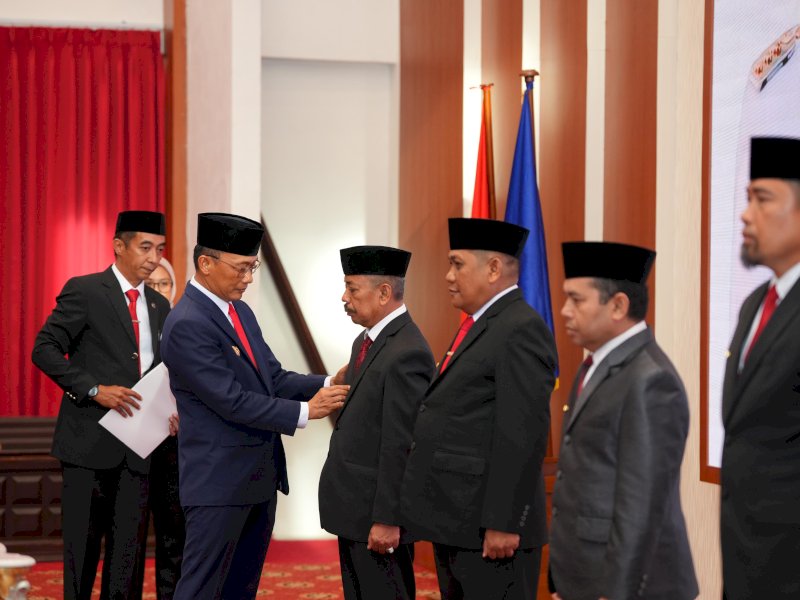 Lantik Empat Pjs Kepala Daerah di Sulsel, Pj Gubernur Prof Zudan Ingatkan Jangan Langgar Aturan