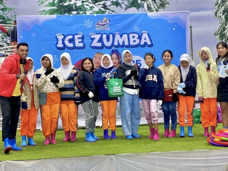 Trans Snow World Makassar Sukses Selenggarakan Event Ice Zumba 
