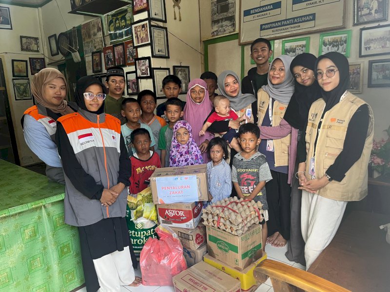 Rumah Zakat Sulsel Gandeng PT MPC Vetindo Pratama Salurkan Sembako untuk Panti Asuhan