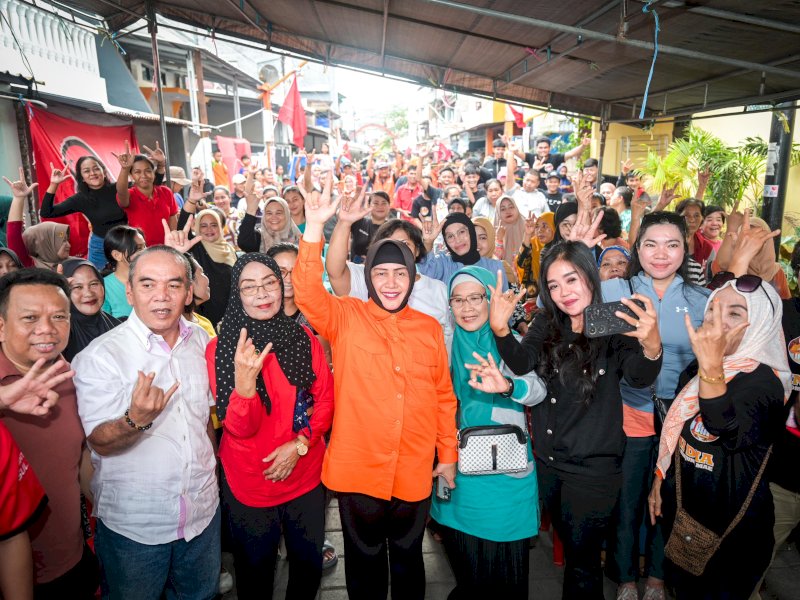 Indira Sasar Emak-emak Mariso, Warga Teriakan Perempuan Jangan Mau Kalah
