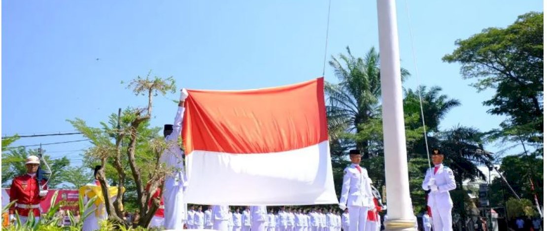 Upacara Detik-Detik Proklamasi HUT Ke-79 RI di Gowa Berjalan Sukses