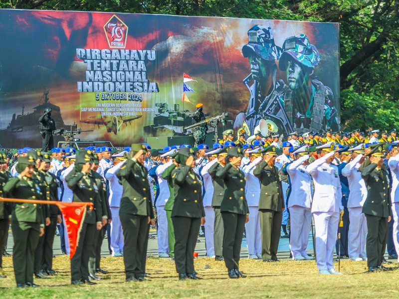 FOTO: Puncak Peringatan HUT ke-79 TNI di Makassar
