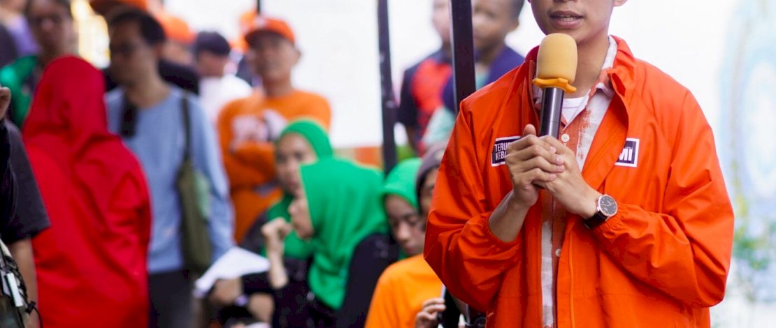 Ilham Fauzi, saat melakukan kampanye di wilayah Kecamatan Tamalanrea, Sabtu, 5 Oktober 2024.

