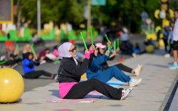 Kampanye Andalan Hati di Soppeng, Fatmawati Ajak Warga Olahraga Pound Fit