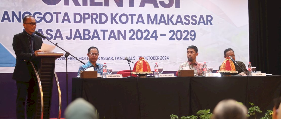 Pjs Wali Kota Makassar Hadiri Penutupan Orientasi Anggota DPRD Kota Makassar 2024-2029